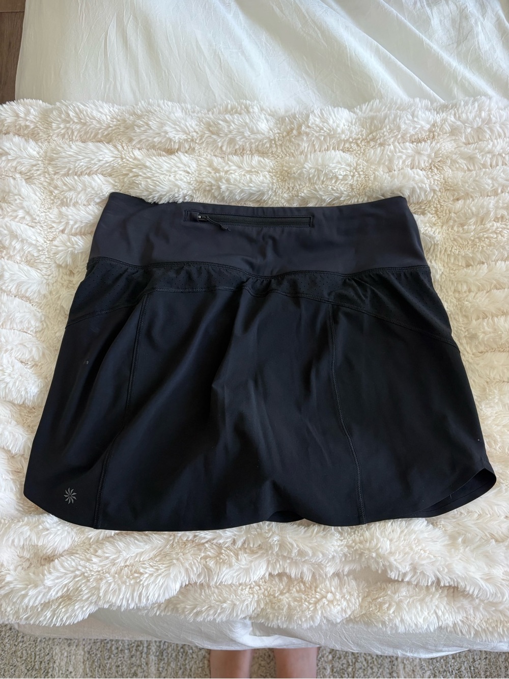 Athleta Black Mini Skirt - Stretch Activewear Skort - Picture 4 of 5